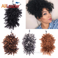 High Puff Kinky Curly Drawstring Pferdeschwanz mit Pony